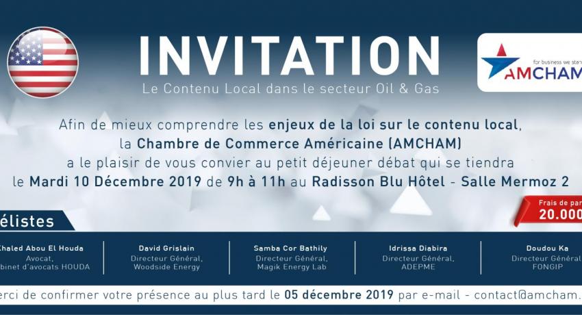 AMCHAM Senegal, organizes on Tuesday December 10, 2019 a panel around local (...)